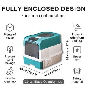 Enclosed Cat Litter Box